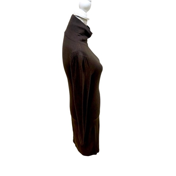 Peruvian Connection 100% pima cotton brown turtleneck body con dress size small - Picture 6 of 9